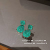 Round Dance Meteor Tear Drop Dispot Earrings Plated 18K Golden Ladder Flash Drill Emerald Emerald Earrings