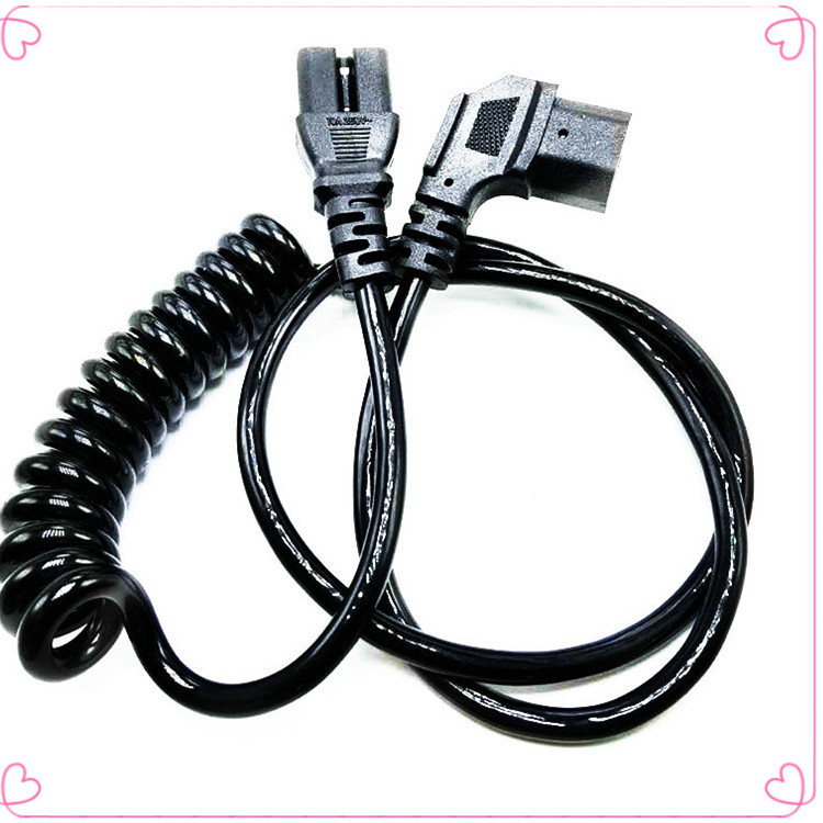 弹簧线草坪机采茶机绿离机打草机割草机电源线 连接线带T孔电脑管