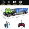 Green flatbed truck