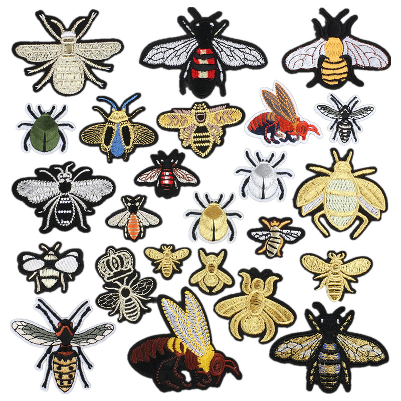 Cartoon Embroidery Sticker BumbleBeetle Patches Sticker