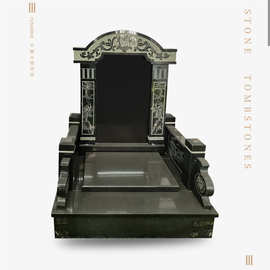 公墓碑文格式图片 周边印度黑石雕套墓厂 火葬碑瓷像用啥胶