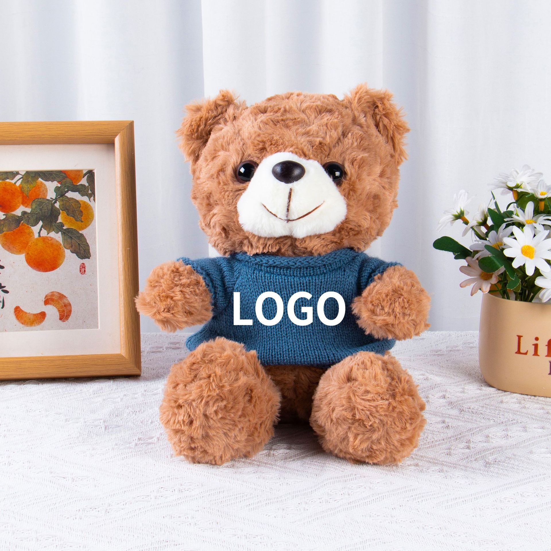 Muñecas de peluche, osos, camisetas, uniformes escolares, suéteres, muñecas para dibujar y imprimir logotipo