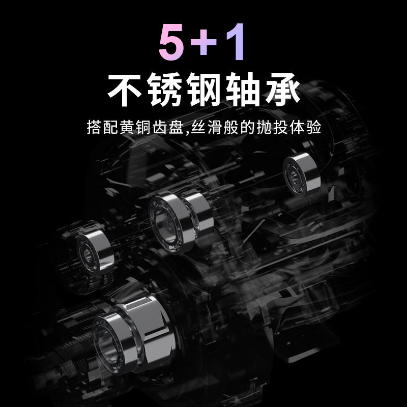 Haodun Luya rueda de gota de agua colorido 2023 transfronterizo nueva línea universal taza rueda de pesca mar Rueda de caña rueda de pesca negra