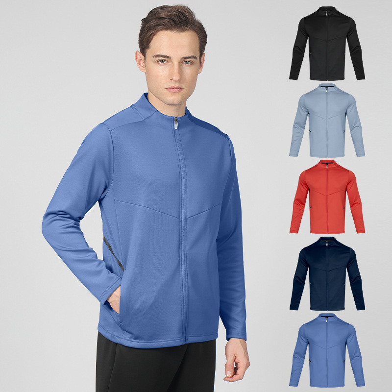 Men and Women Couples Autumn and Winter Sports and Leisure Versatile Solid Color Simple Group Work Clothes Breathable Training Warm Jackets Wholesale