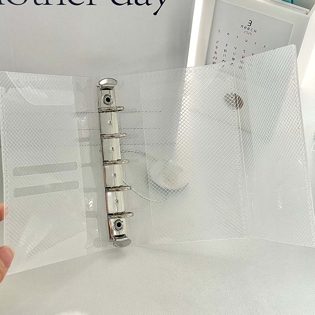 [Colección M5] Libro de hojas sueltas, accesorios de página interior, libro de contabilidad manual, libro de almacenamiento, carcasa PP, mini libro de tarjetas, bolsillo interior portátil