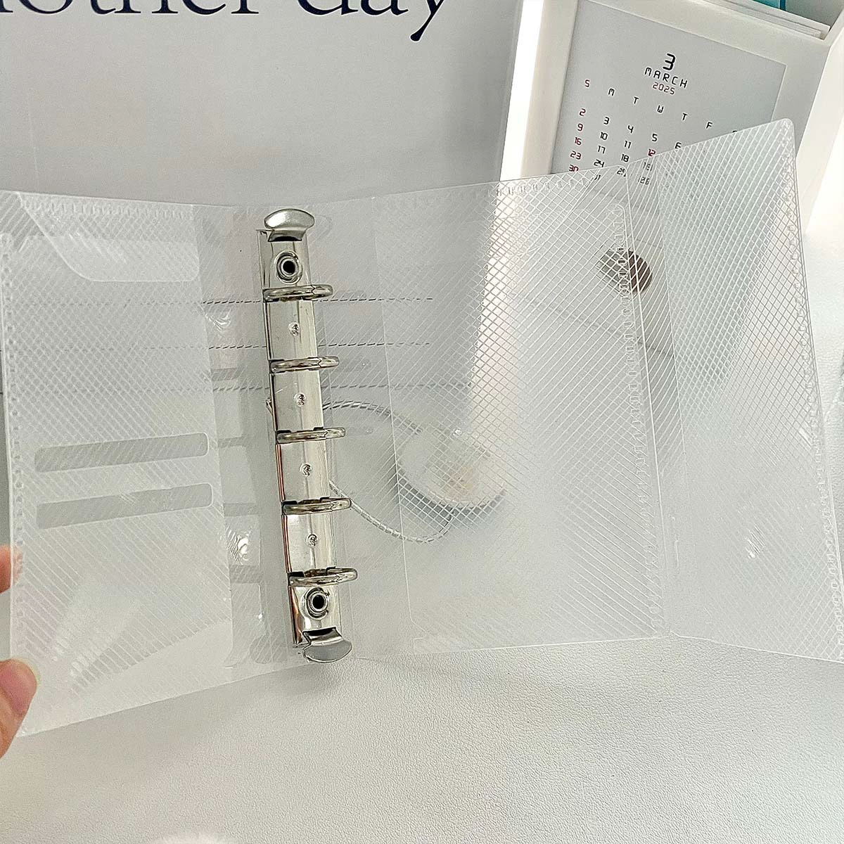 Handheld M5 Storage Set — Transparent PVC Shell, Inner Pages & Accessories, Multi-Color