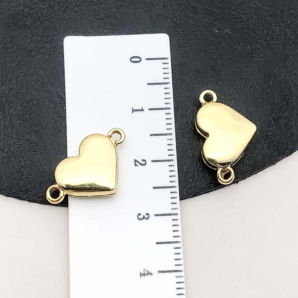 1 kc gold heart-shaped magnet buckle 11*18mm-2.5g-19851