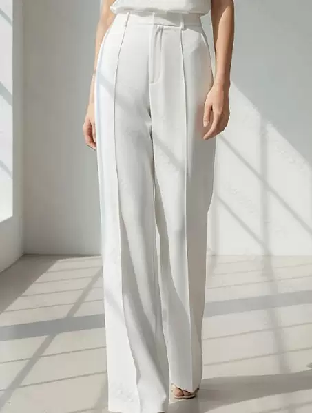 Cross-Border Foreign Trade Women's Clothing European and American Style High-Waisted Wide-Leg Suit Pants for Women, New Drapey Slim-Fit Straight-Leg Long Pants for Work