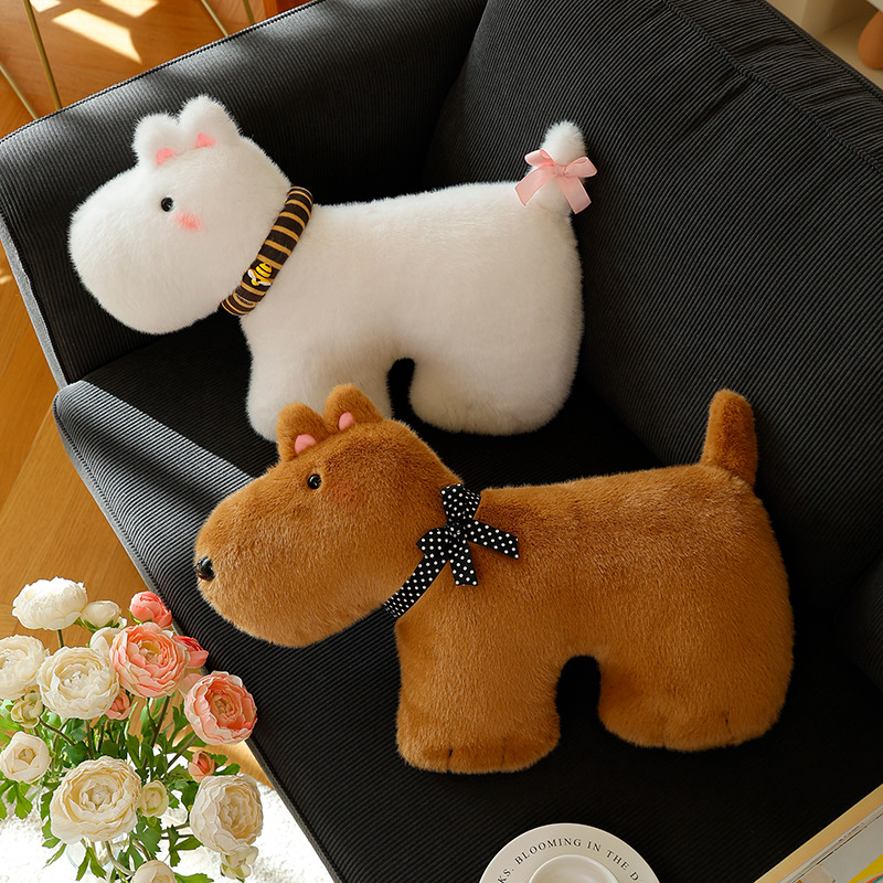 Cojín Decorativo de Peluche de Perro de Franela y Poliéster, Decorativo, para Hogar image 1