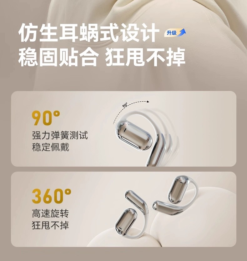 Cross-border bestselling ear-hook AI translation wireless Bluetooth earbuds Q16 running sports ear-hook design smart digital display