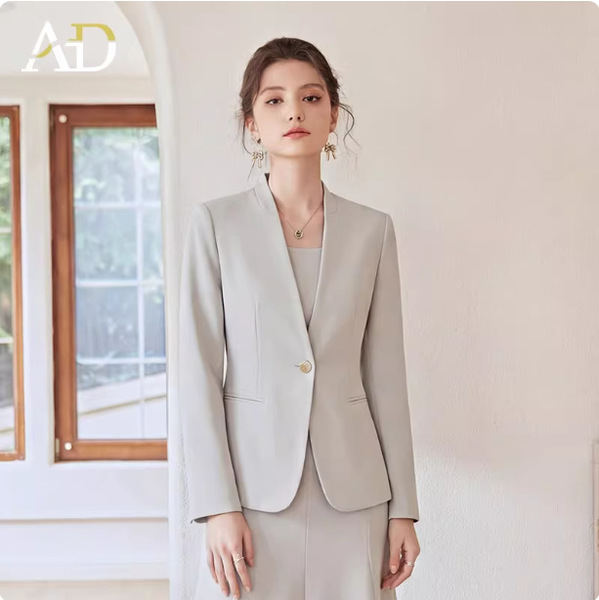 Spring and Autumn New Fashion One-Button Reed Green Professional Women's Pants, Slim Fit, Elegant Office Suit Workwear