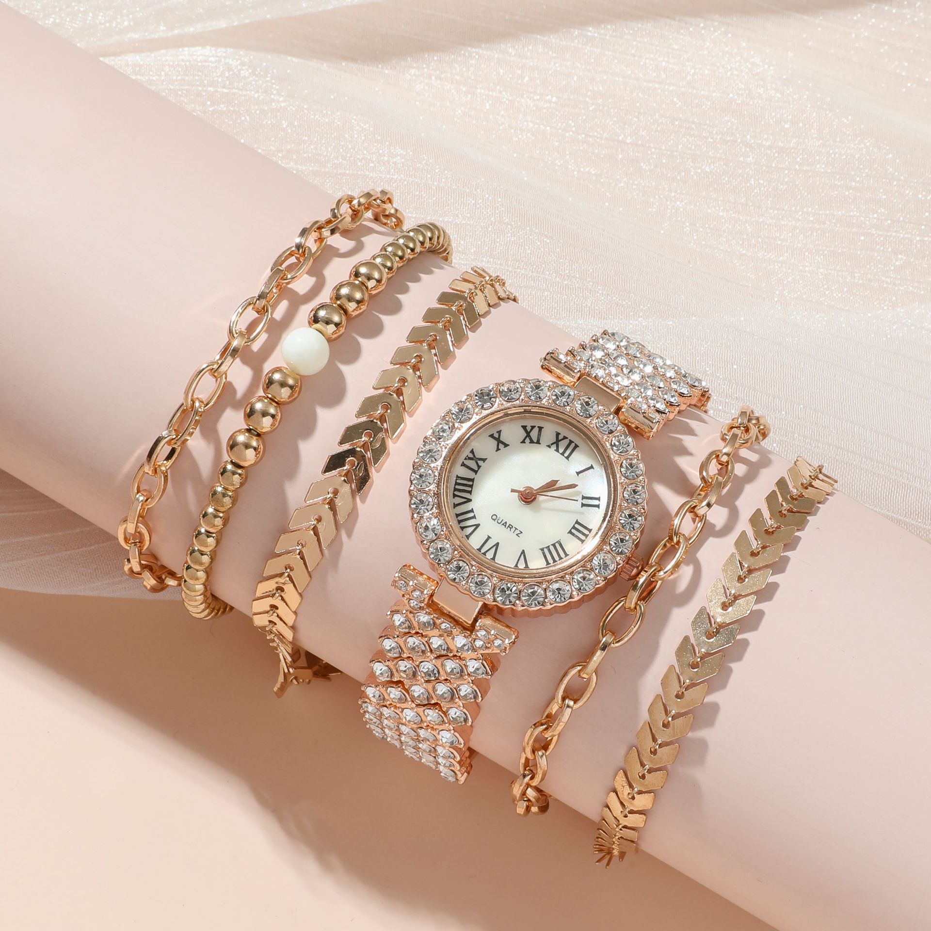 Fashion Solid Color Jewelry Buckle Quartz Women's Watches display picture 5