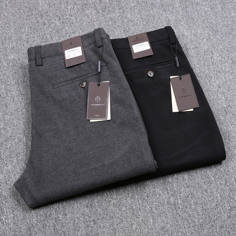 High-end wool straight casual pants men's autumn and winter thick light luxury business woolen men's pants draping suit pants High-end wool straight casual pants men's autumn and winter thick light luxury business woolen men's pants draping suit pants