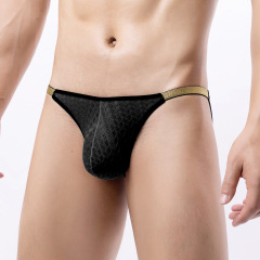 男士內褲丁字褲三角褲衩比基尼性感速賣通低腰網孔透氣歐美男泳褲