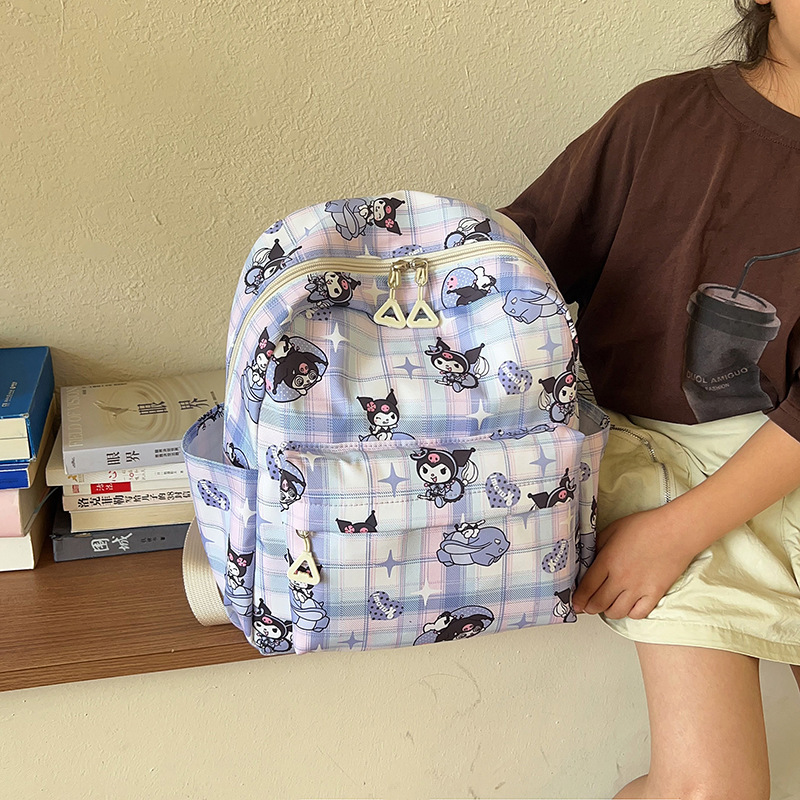 Sanrio Kindergarten Mochila escolar de gran capacidad Mochila para niños casual Cool Luomi Mochila para niños Mochila de primer grado