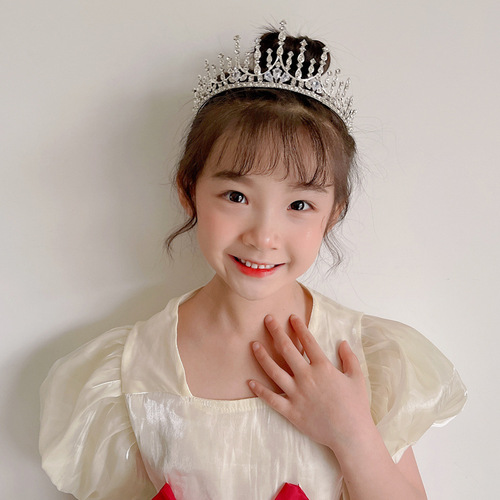 Large crown headband children girl princess little girl birthday gift crown headband hair accessories tiara crystal