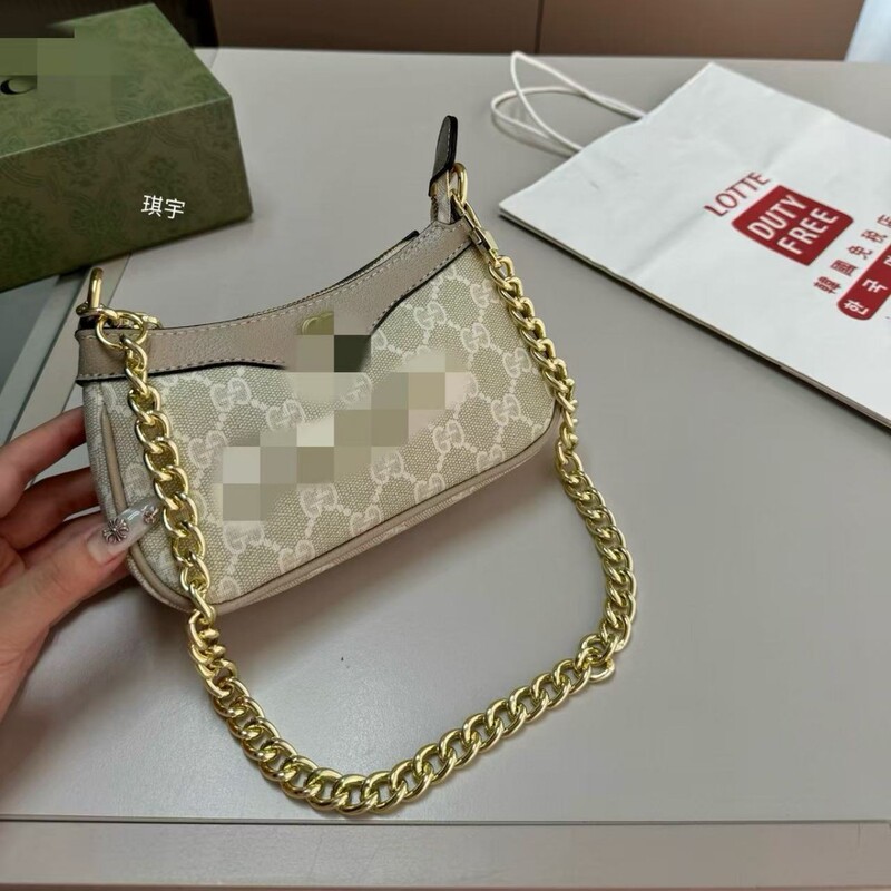 New Foreign Trade Model Ophidia Classic Monogram Mahjong Underarm Bag Single Shoulder Crossbody Genuine Leather Women's Bag New Foreign Trade Model Ophidia Classic Monogram Mahjong Underarm Bag Single Shoulder Crossbody Genuine Leather Women's Bag