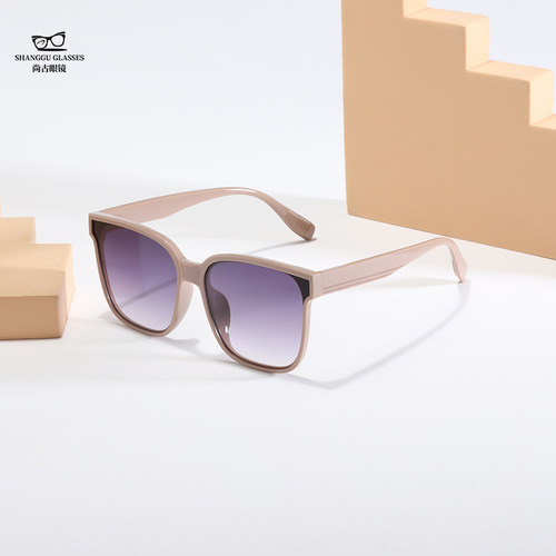 New GM sunglasses for women with big faces, slimming, Korean style trendy anti-UV sunglasses for driving
