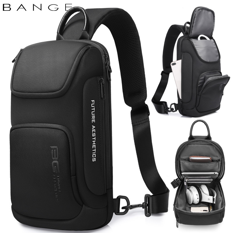 Bange New Shoulder Bag Men's Korean Style Men's Chest Bag Light Business Functional Crossbody Bag Trendyy Cross-Border Men's Bag