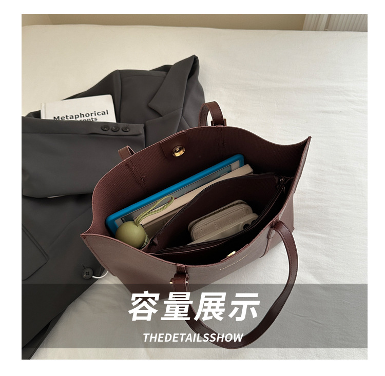 Wholesale of retro, simple and elegant tote bags from the manufacturer. New stylish, large-capacity single-shoulder bags for commuting and casual use undefined