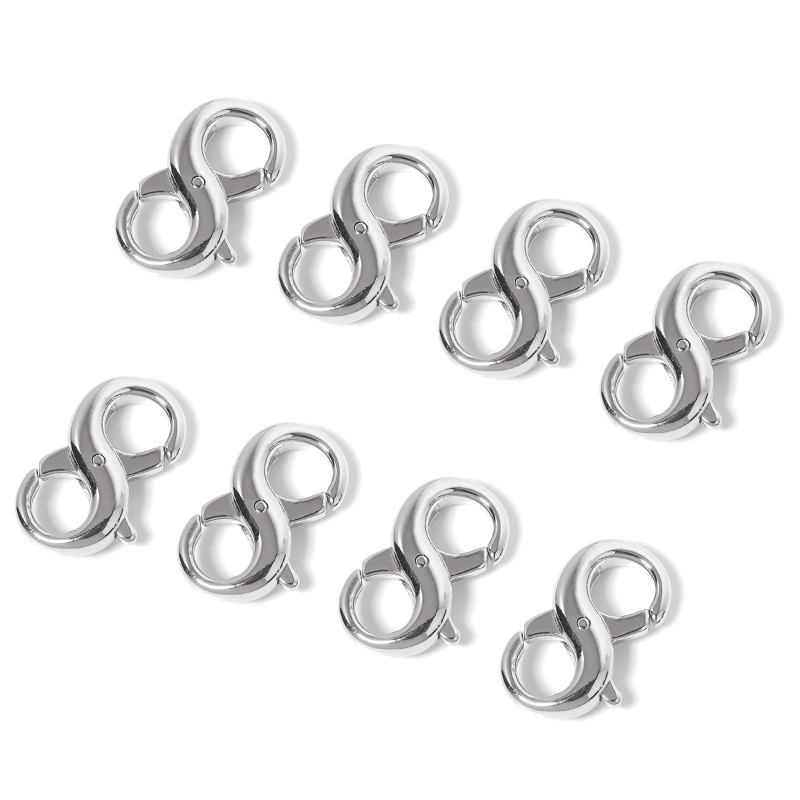 1 / Pack Stainless Steel 8-shaped Buckle Titanium Steel Double Head Buckle Stainless Steel Bracelet Necklace Connecting Buckle DIY Jewelry Accessories