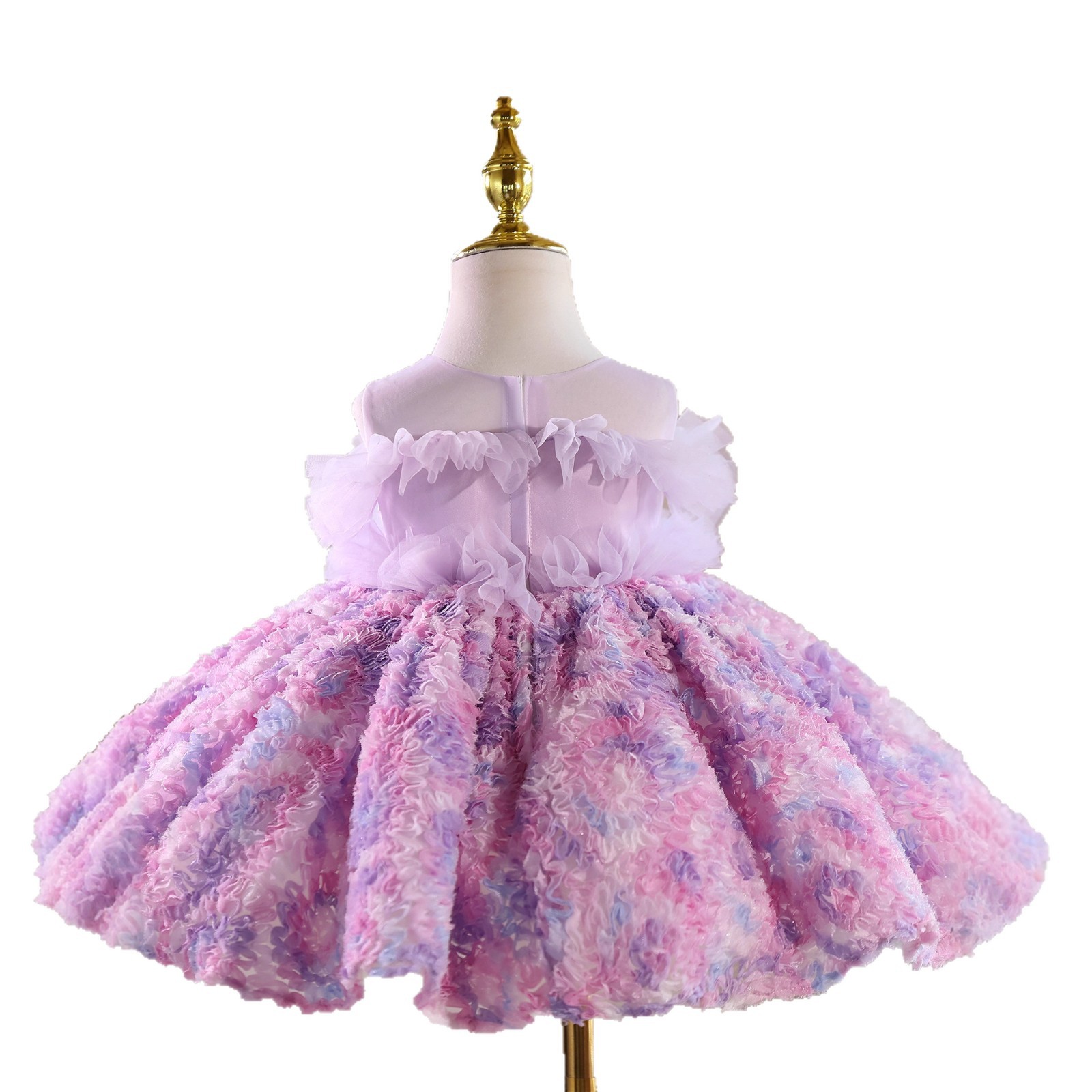 Girl One Year Old Celebration Dress Super Fairy Birthday Banquet Flower Girl