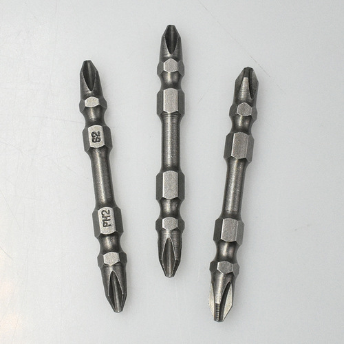 Strong magnetic bit nunchaku S2 double-head cross bit PH2 electric screwdriver electric drill driver head 6.35mm