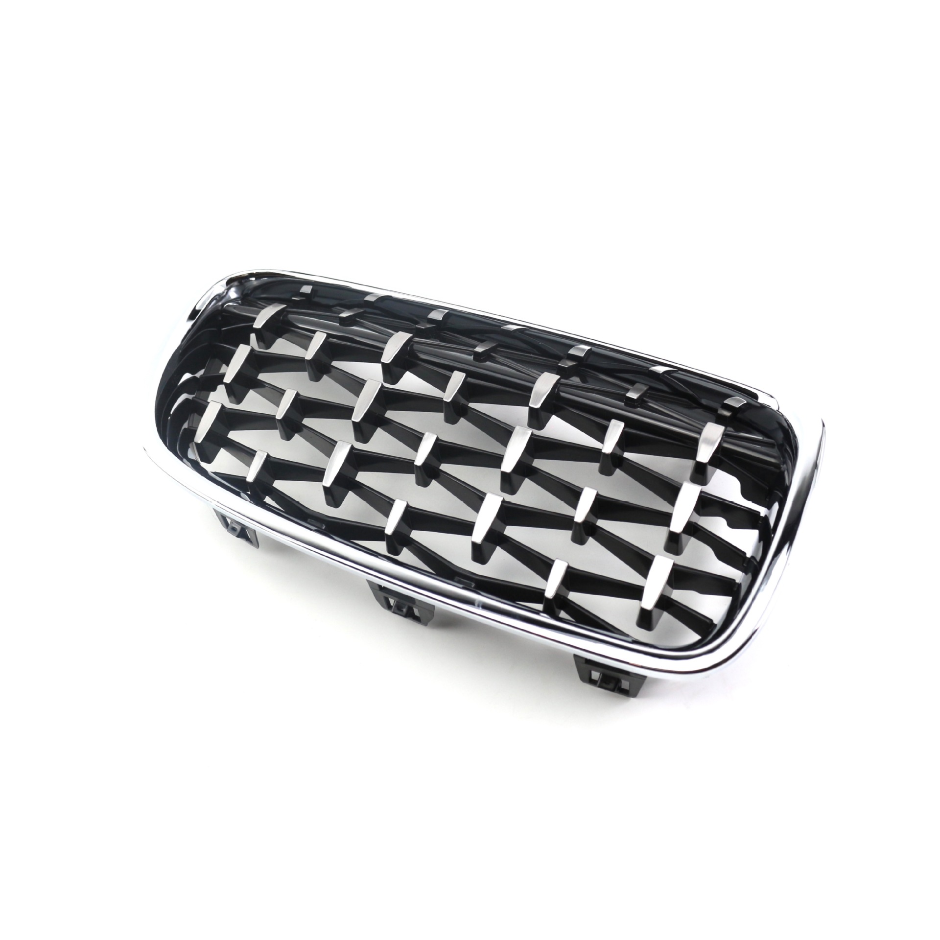 (2개) BMW 3 시리즈 수정 된 F30 그릴 공기 흡입 그릴 밝은 검은 색 실버 점 GYPSOPHILA 320LI 3 시리즈를 위해 적당한