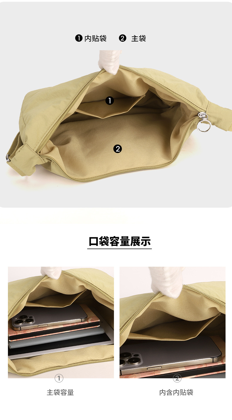 Cross-border fashion casual women's bag, simple and versatile single-shoulder bag, travel and commuting, large capacity, versatile and trendy crossbody bag for women undefined