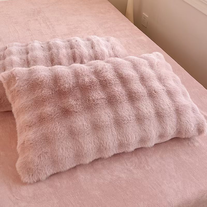 Ins conejo espuma pillow cubierta de pillow-resistente a la suciedad cubierta ligera lujosa pillow cubierta de pillow un par