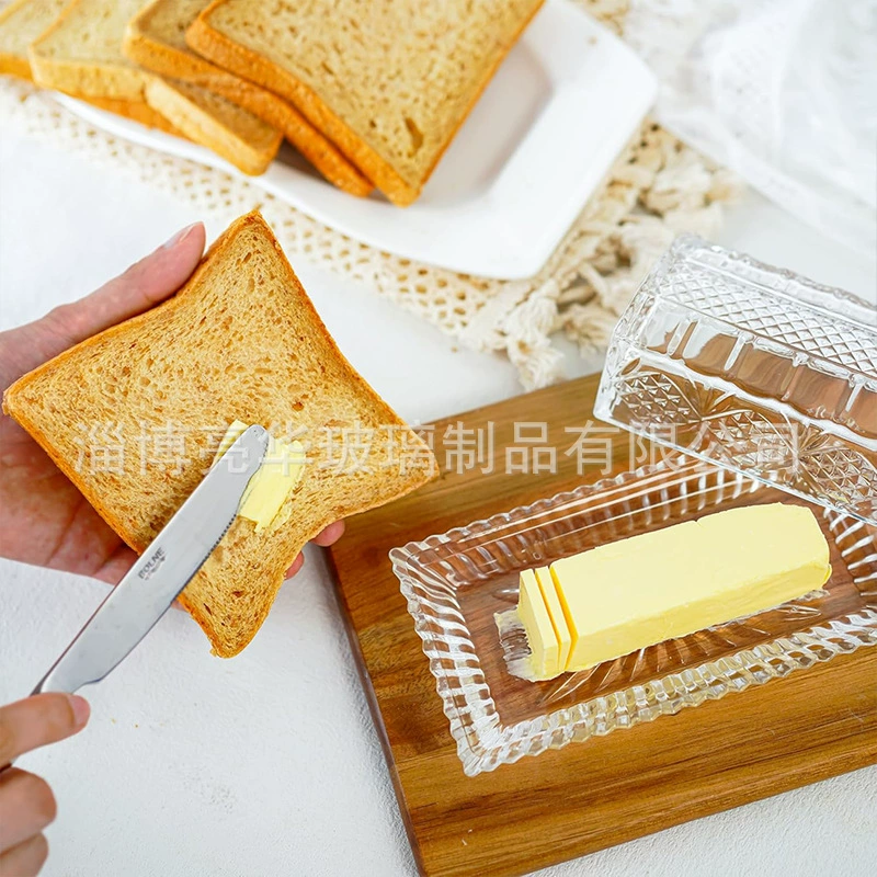 Glass rectangular oil, storage system, dinner plate, for import
