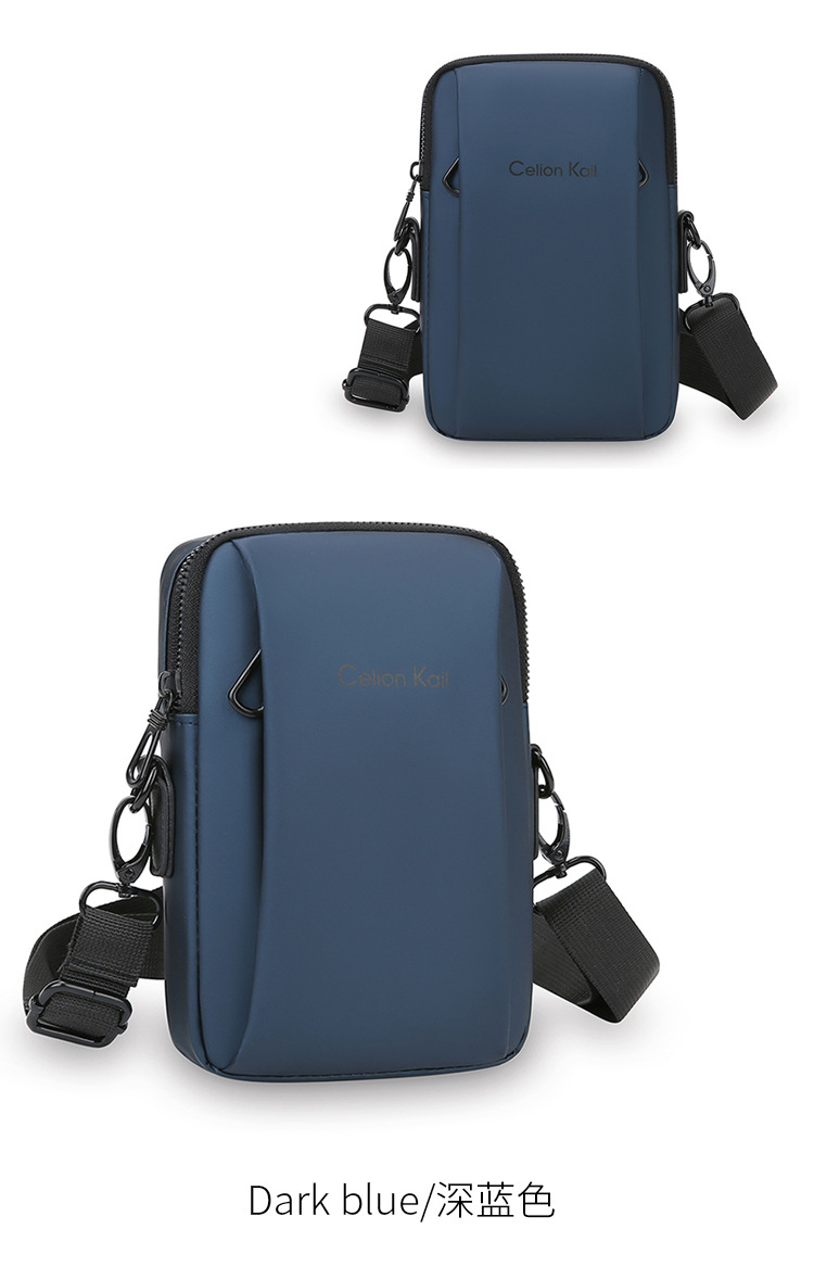 2025 primavera nuevo estilo hombre riñonera vertical impermeable y resistente al desgaste casual todo-fósforo monedero deporte bandolera