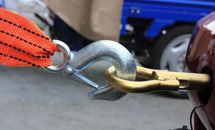 High-Quality Double-Layer Thickened Trailer Rope 5m 5-Ton Car Towing Strap Wear-Resistant Reinforced Portable Bagged 650g