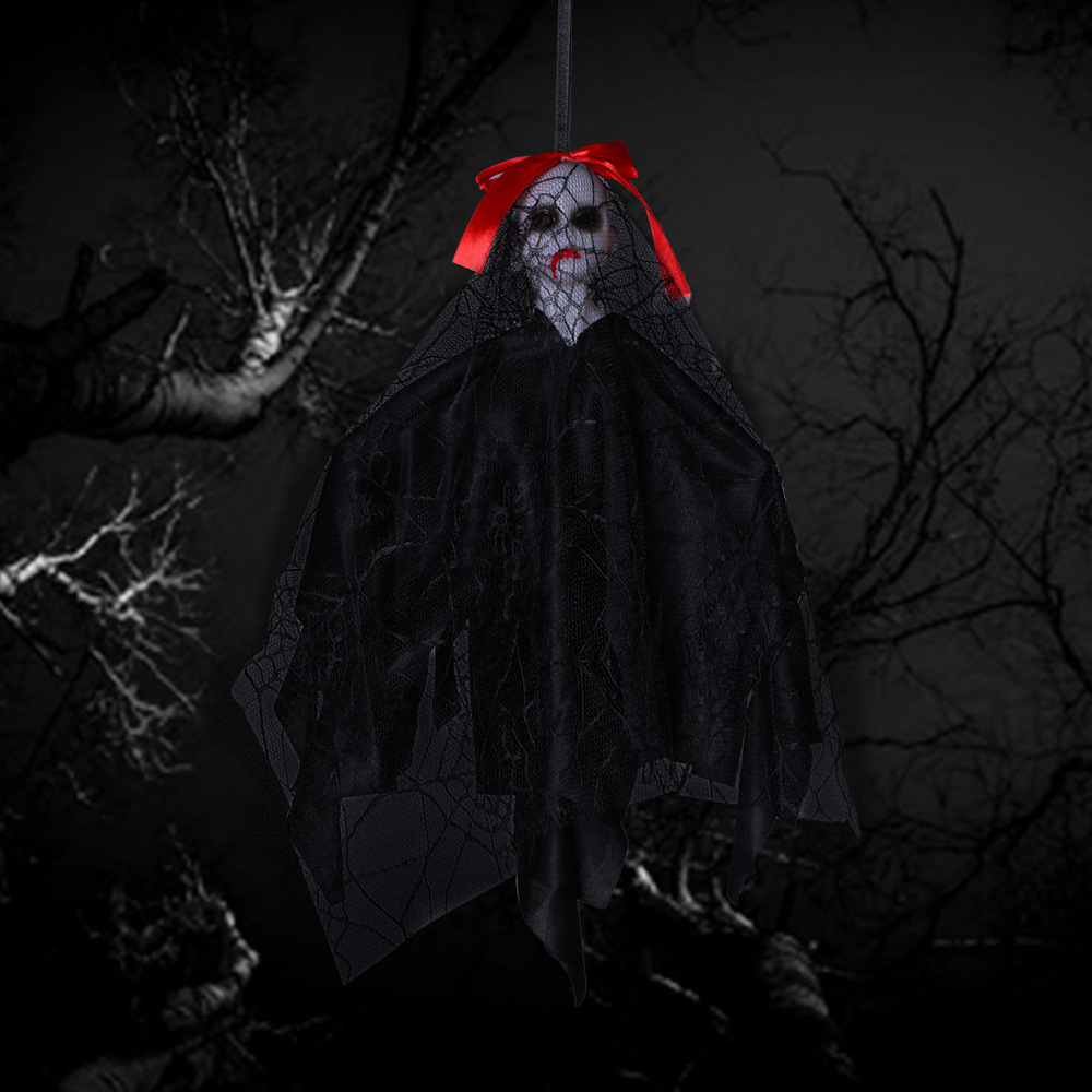 Decoraciones de Halloween fantasmas novia colgando fantasmas casa embrujada fiesta horrores accesorios decoración cráneo colgando fantasmas transfronterizos