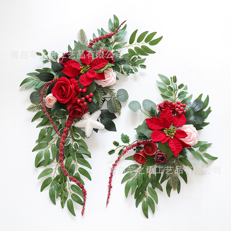 Venta caliente transfronteriza boda flor artificial Bienvenido flor signo flor Mesa flor fotografía decoración boda suministros fábrica al por mayor