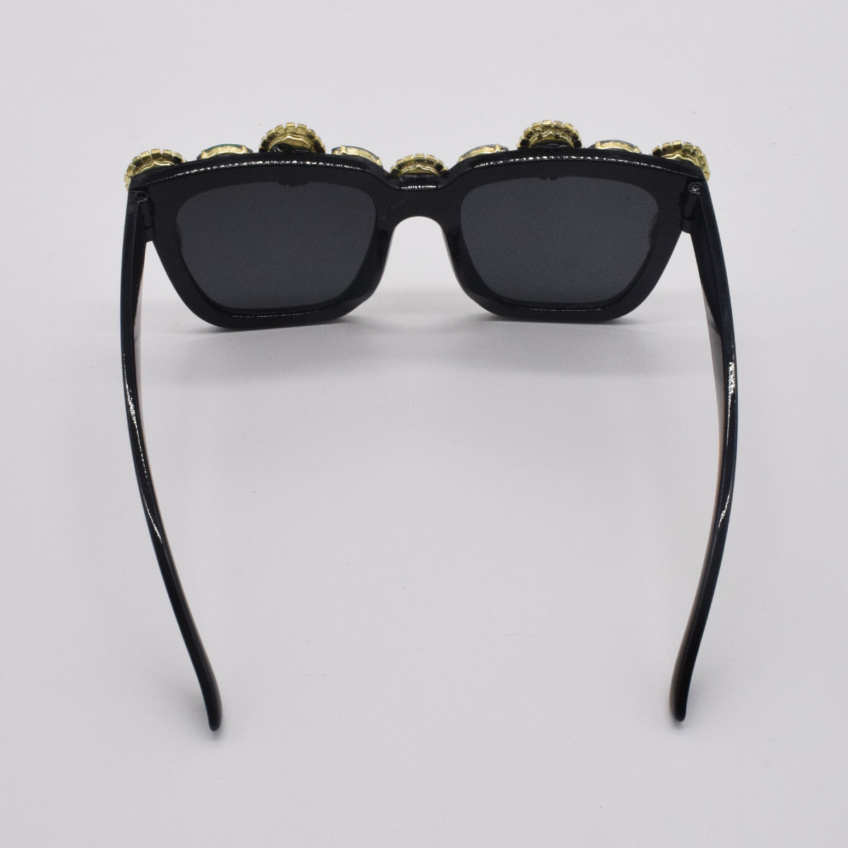 Retro Diamond Crystal Square Big Frame Sunglasses display picture 4