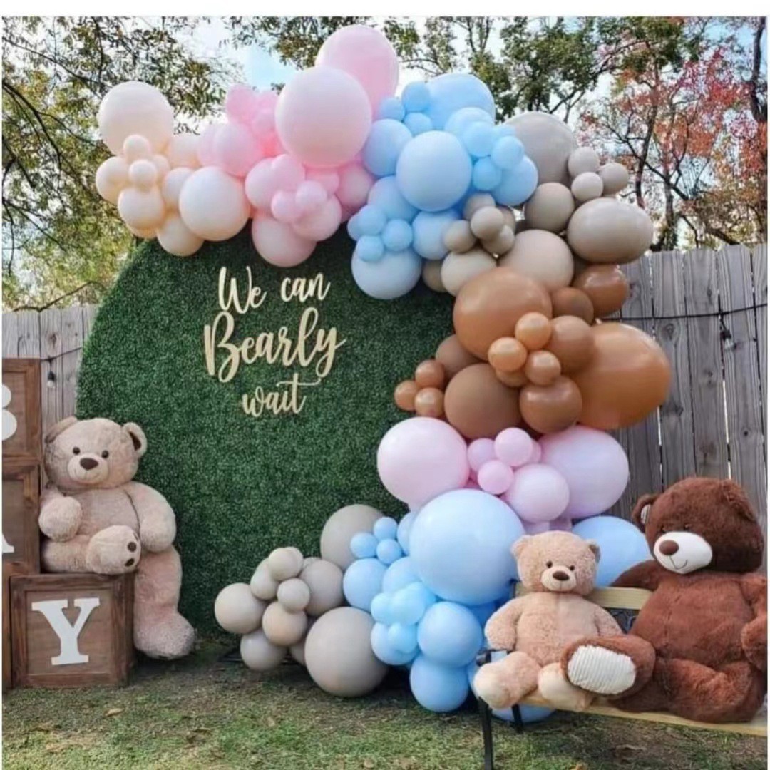 blue brown coffee balloon