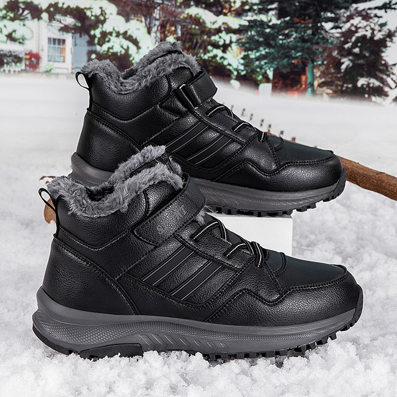Zapatos para ancianos zapatos para caminar zapatos engrosados con terciopelo en invierno y zapatos deportivos casuales con suela suave zapatos para madres engrosados con algodón