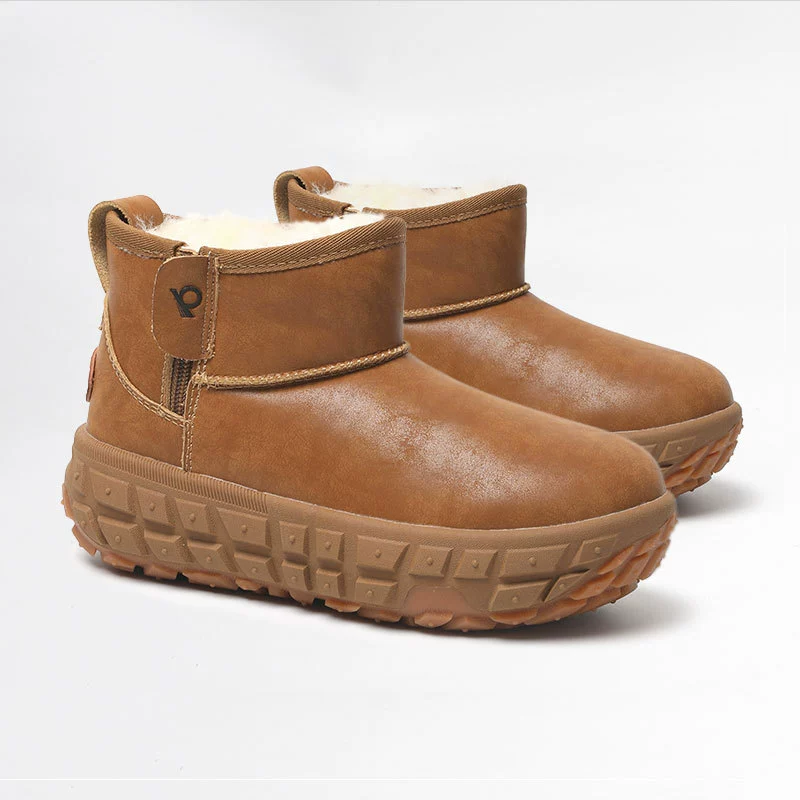 Короткие сапоги с флисовой подкладкой, новая модель 2025 года на толстой подошве, популярные женские зимние сапоги с противоскользящей подошвой, в стиле интернет-знаменитостей, утолщенные для использования на открытом воздухе зимой.