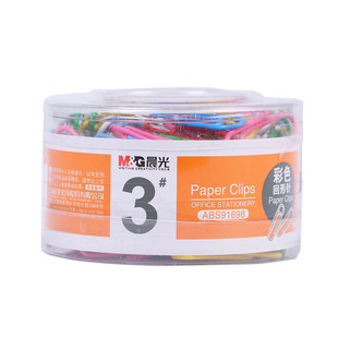 Chenguang Abs91698 Office Supplies No. 3 Colorful Paper Clips Pvc Tube 160 Pieces/Tube