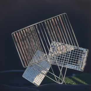 Household Outdoor Grilled Fish Clip Grilled Fish Net Barbecue Net Grilled Fish Clip Net Clip Stainless Steel Appliances Rectangular Splint