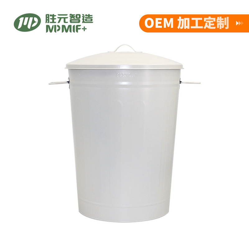 Customized Metal Compost Bucket with Lid 20-Gallon Galvanized Iron Kitchen Waste Bucket Kitchen Double Arm Trash Can