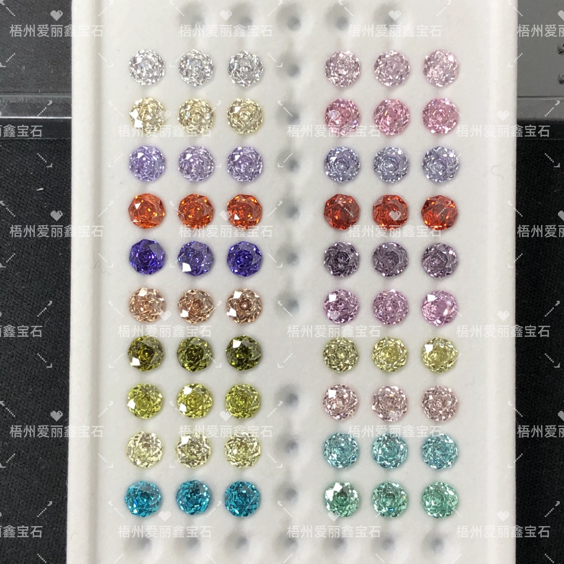 Серьги из 5-миллиметрового восьмиугольного циркона с розовым ограном, высококачественные ювелирные изделия из Учжоу класса 5А, основной камень полностью инкрустирован бриллиантами.