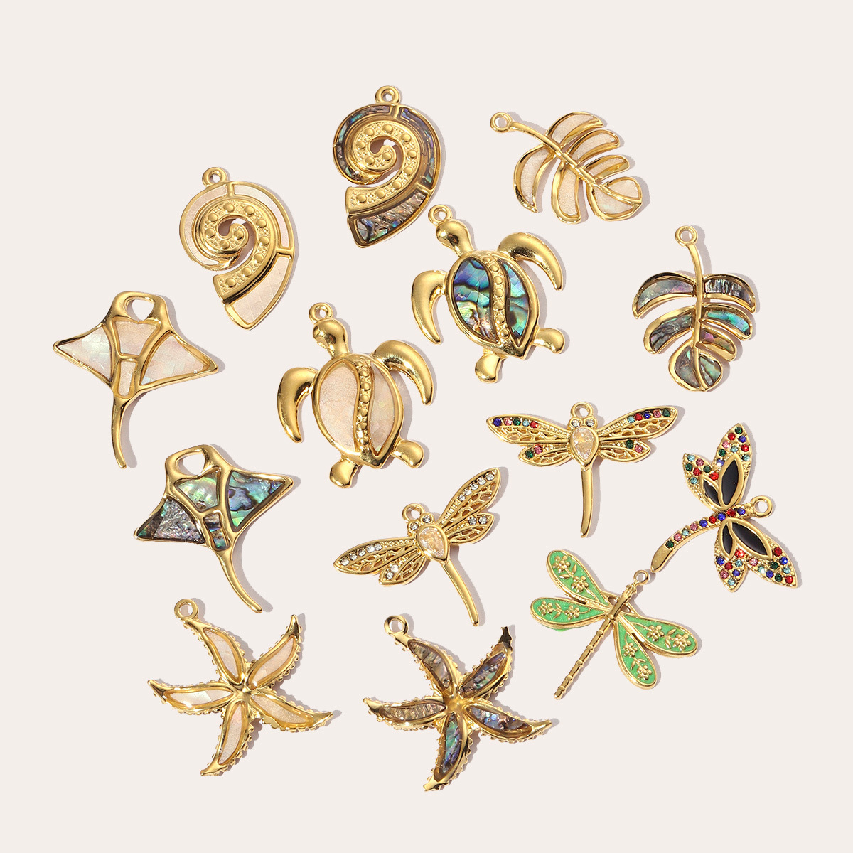 7g Weight Pendant Jewelry Making Type 24 * 30mm Jewelry Making Size DIY Ornament Accessories Classification 3 PCS/Package Quantity 304 Stainless Steel Material Starfish, Conch, Dragonfly, Fish Pattern All Seasons Season Polished Finish Retro, Marine Style, Beach Style 3 PCS/Package 24 * 30mm 304 Stainless Steel Starfish Conch Dragonfly Polished Pendant DIY Ornament Accessories 8