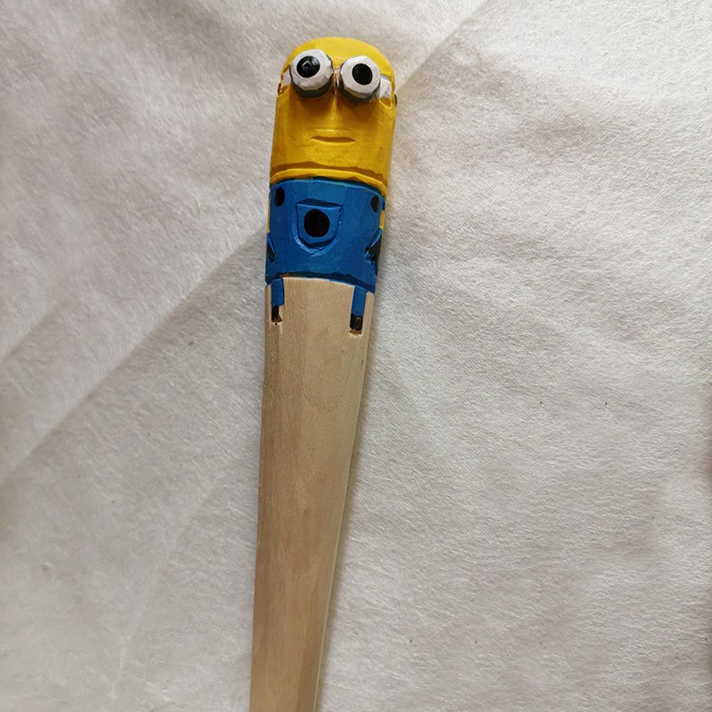 Jirafa elefante lindo animal de dibujos animados pluma tallada a mano creativa pluma de madera talla de madera pluma de gel DIY