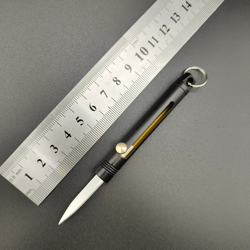 Brass pocket knife, tools set, handheld travel pendant