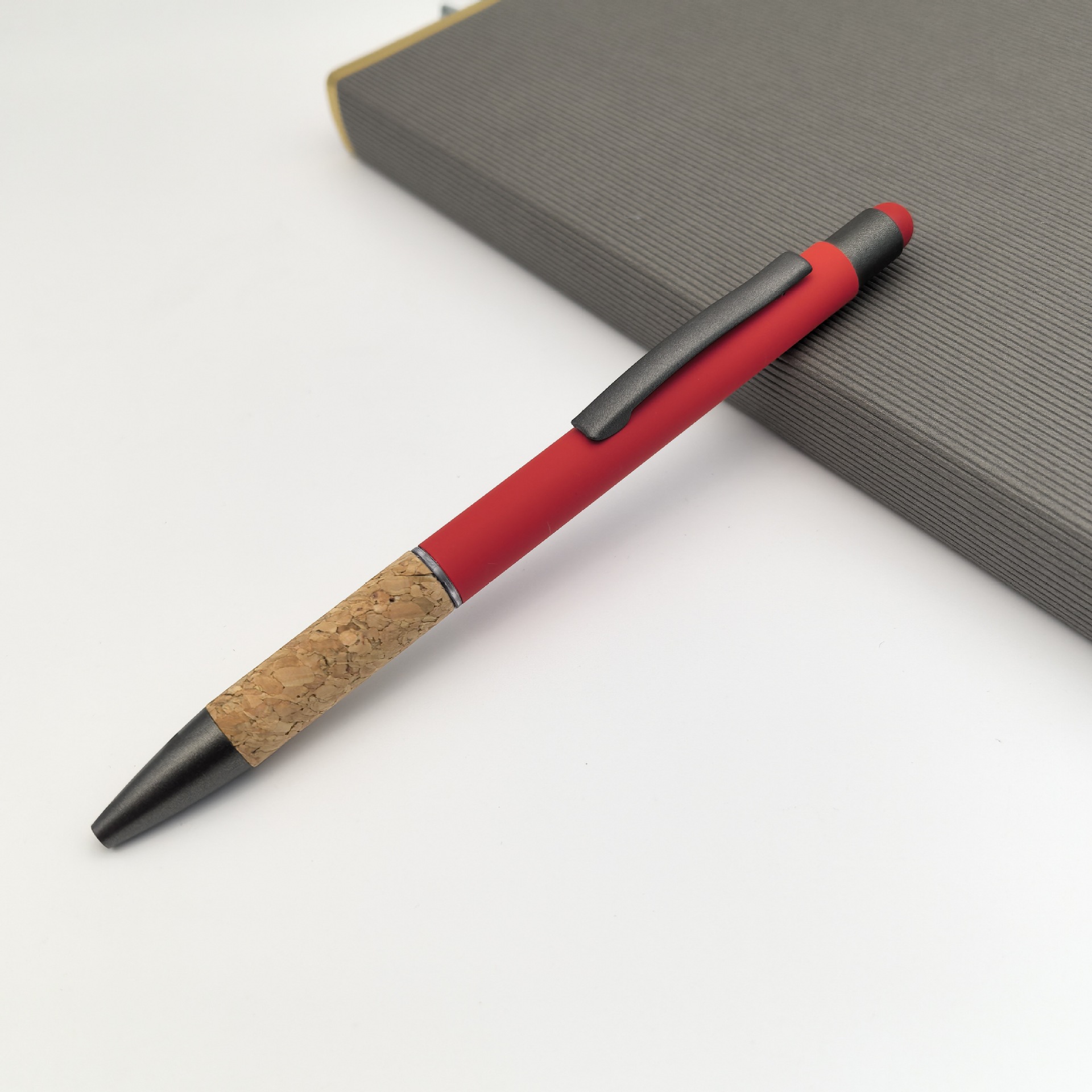 Bolígrafo de metal de color transfronterizo logotipo personalizado bolígrafo de publicidad de metal de corcho empuñado bolígrafo de regalo