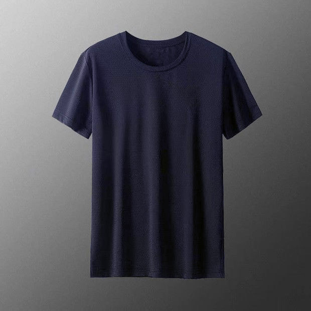 Hombres Color Sólido Estilo Simple Cuello Redondo Manga Corta Suelto Camiseta Hombre display picture 4