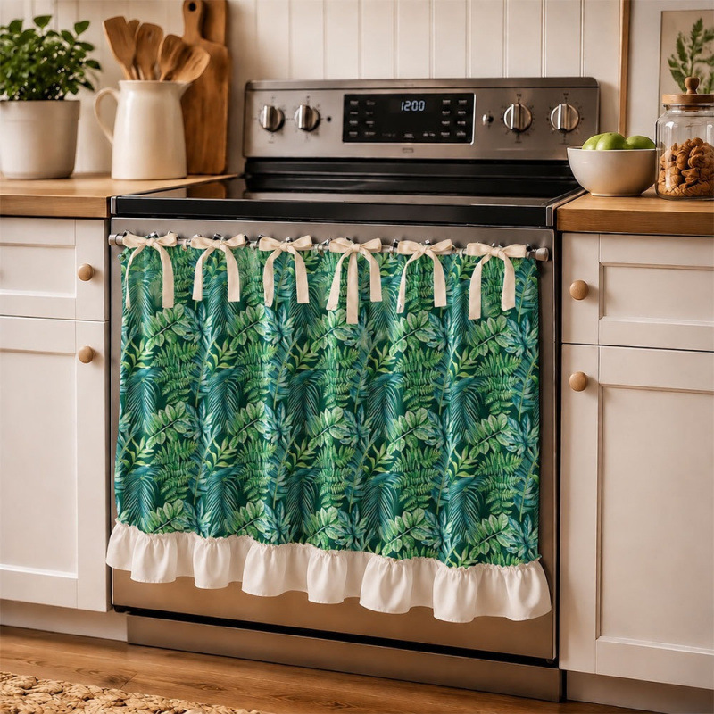 Ready-made baking oven curtain, kitchen decorative curtain, party short curtain, cabinet window curtain, cross-border Amazon supply Ready-made baking oven curtain, kitchen decorative curtain, party short curtain, cabinet window curtain, cross-border Amazon supply