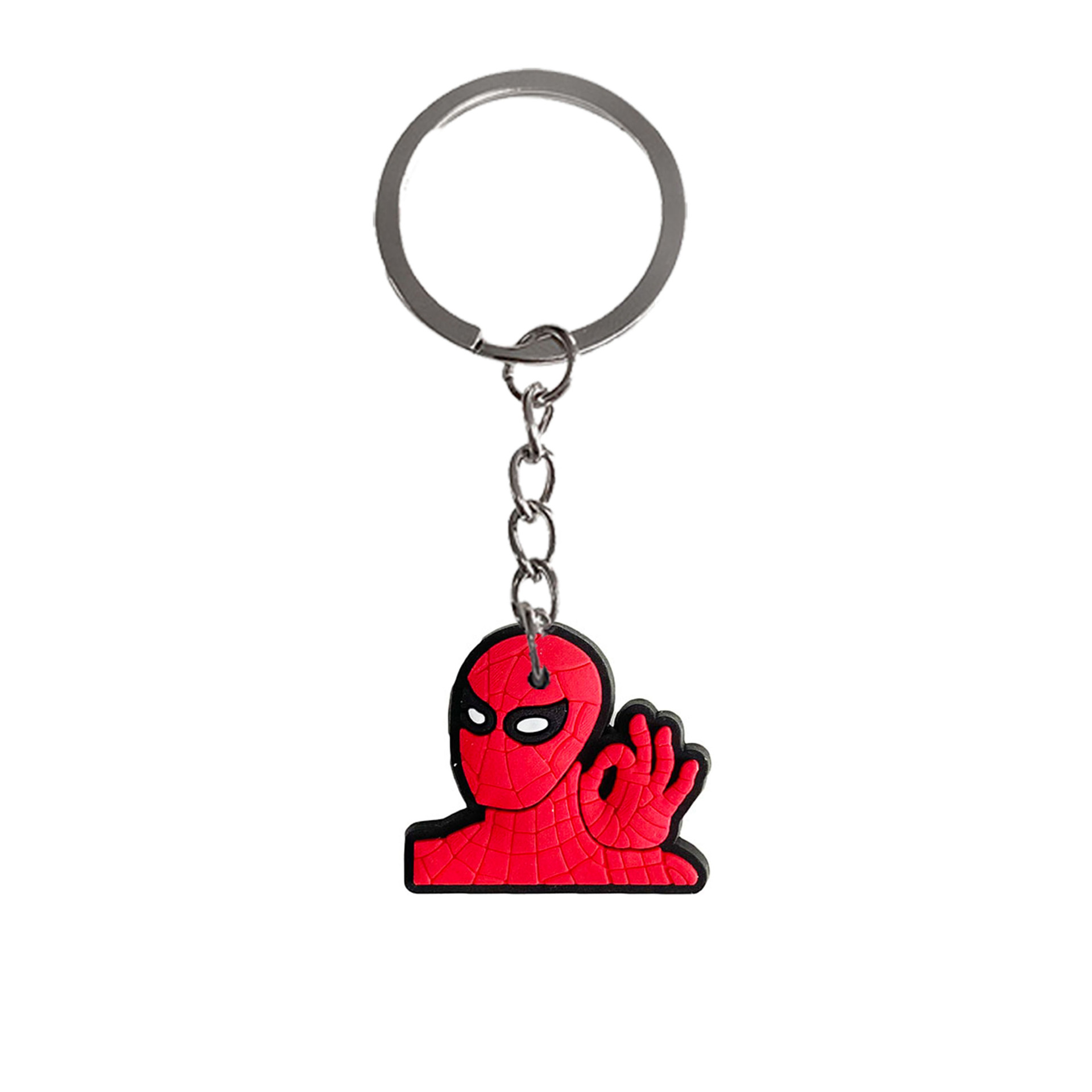 Spider-Man llavero adornos PVC de goma suave llavero accesorios DIY llavero pequeño regalo llavero colgante
